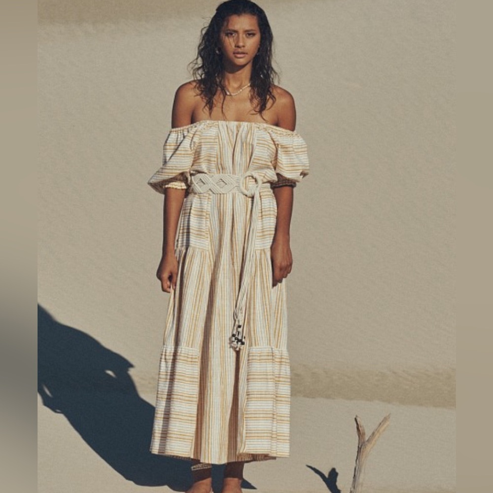 Spell Lady Palm gown Toffee L NWT